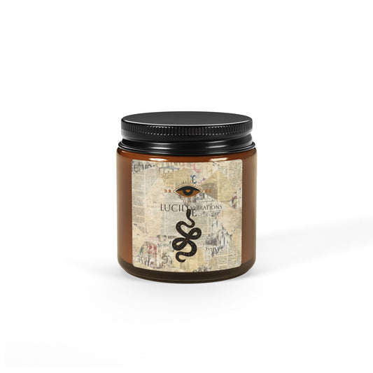 Scented Soy Candle (Multi-Size, Amber Jar)